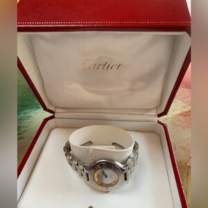 Cartier Women's Two-Tone Watch with Gold Accents